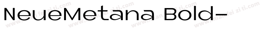 NeueMetana Bold字体转换